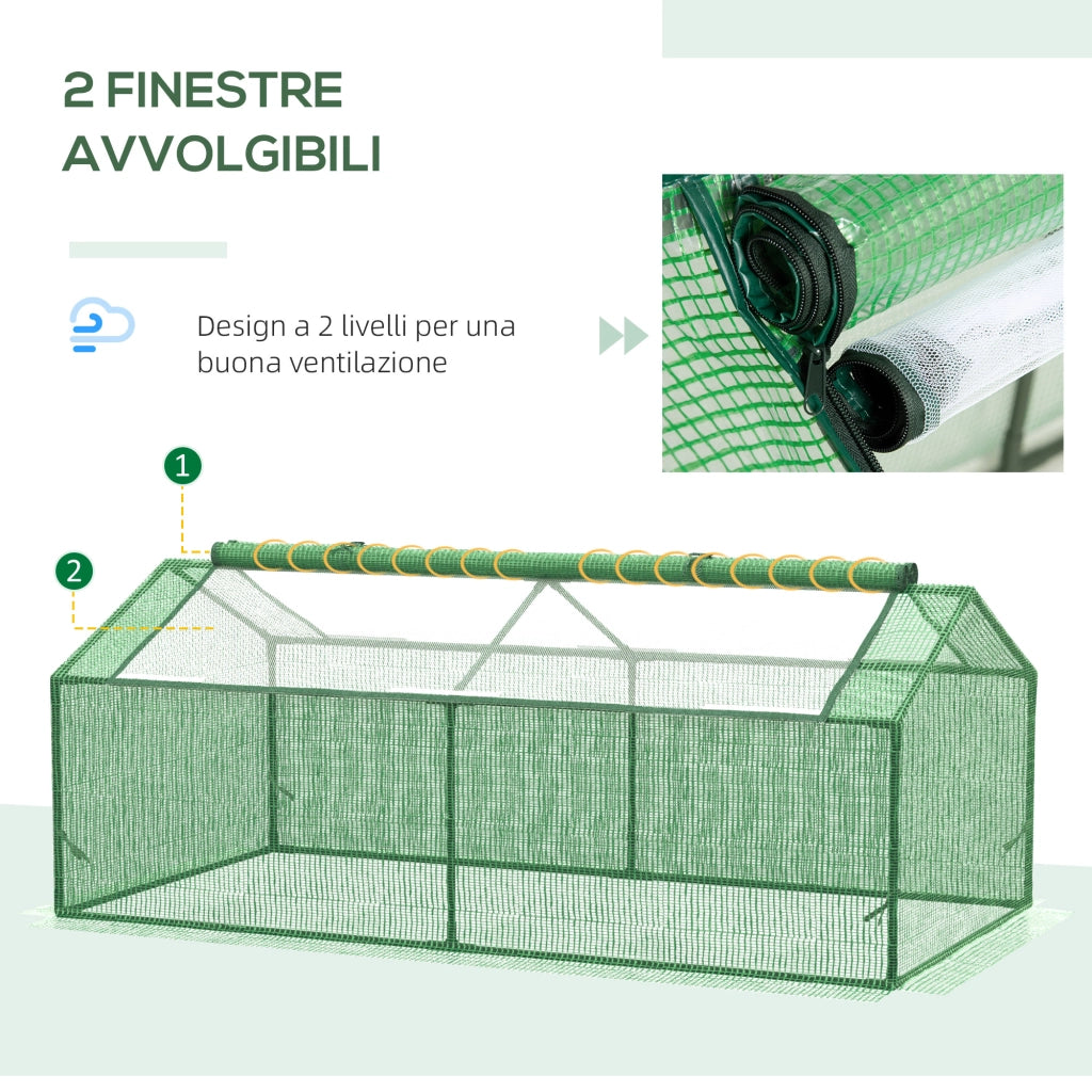 Serra per Giardino e Balcone ¨C Minimal ¨C Verde, PE, 180x90x70cm