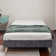 Letto imbottito - Xylo - 90x200 cm - Grigio velluto