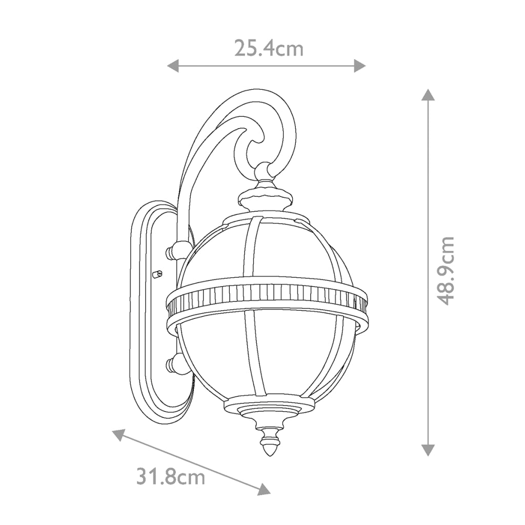 Applique esterna bronzo Halleron Kichler 2xE14 IP44