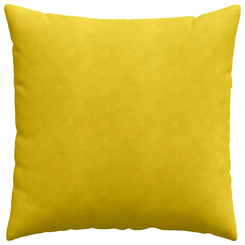 Cuscini da Divano 2 pz-Set di 2 Cuscini per Sofa Giallo 60 x 60 cm Tessuto in Cords
