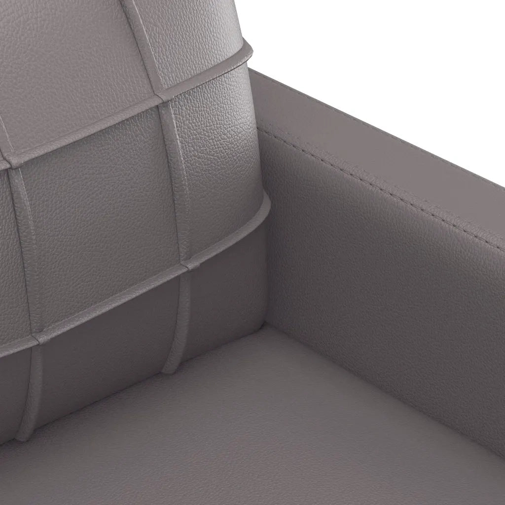 Set di Divani 4 pz con Cuscini Grigio in Similpelle