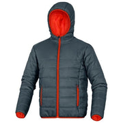 Deltaplus 5428923 MACH 2 Piumino Imbottito Leggero con Cappuccio Fisso e Chiusura Zip Anti-freddo colore Grigio Arancio