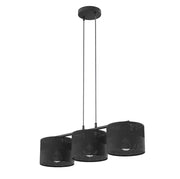 Lampada sospesa KARBON nera 3xE27 Emibig