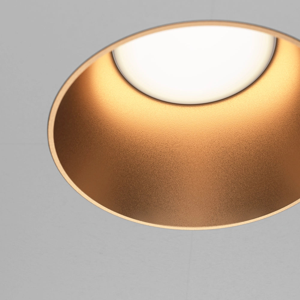 Faretto incasso Maytoni Share GU10 tondo ottone 14cm