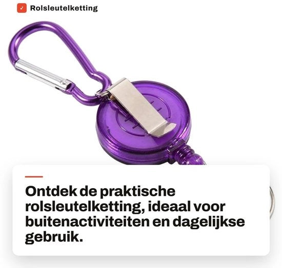 Chiusura catena retrattile - Supporto badge con corda - Antiscivolo - Corda in nylon - Per uso esterno - Adatto per la manutenzione della bicicletta