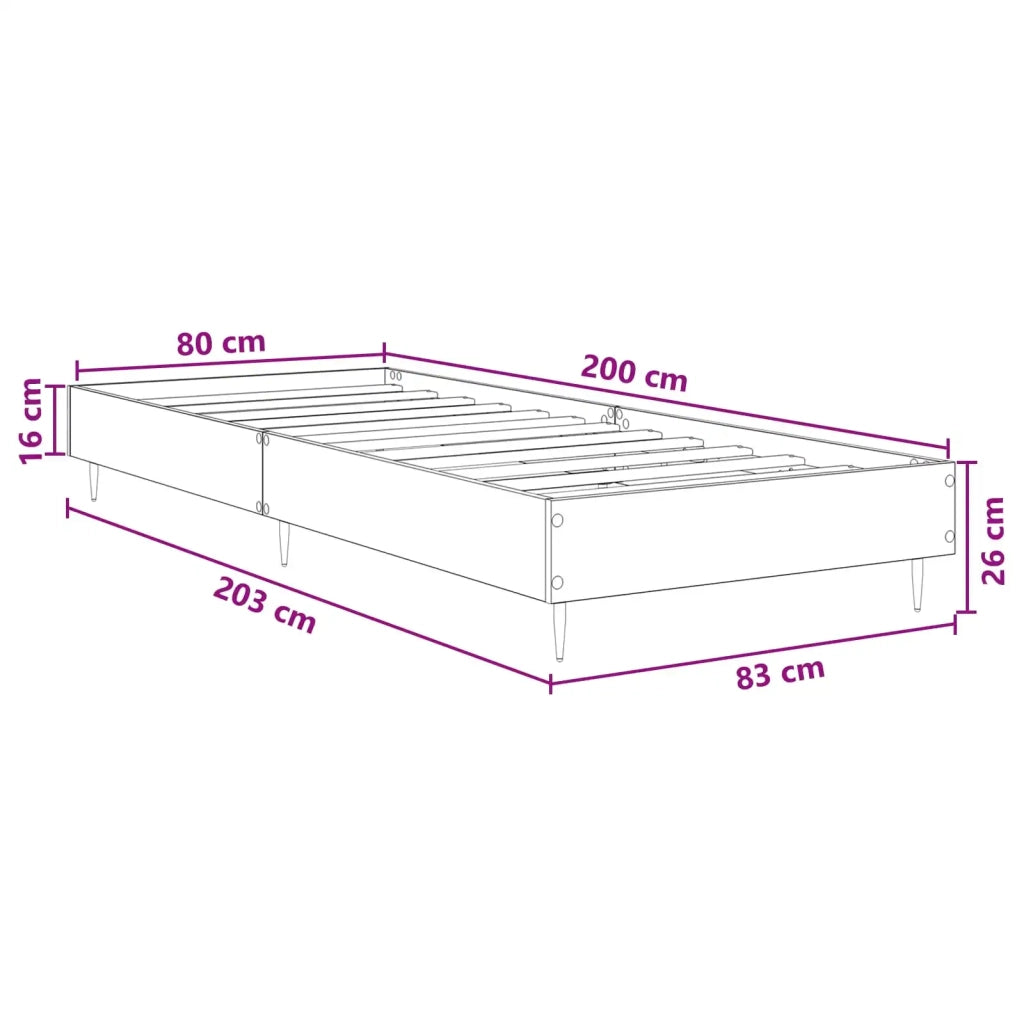 Struttura del letto-Giroletto Legno antico 80 x 200 cm 681868