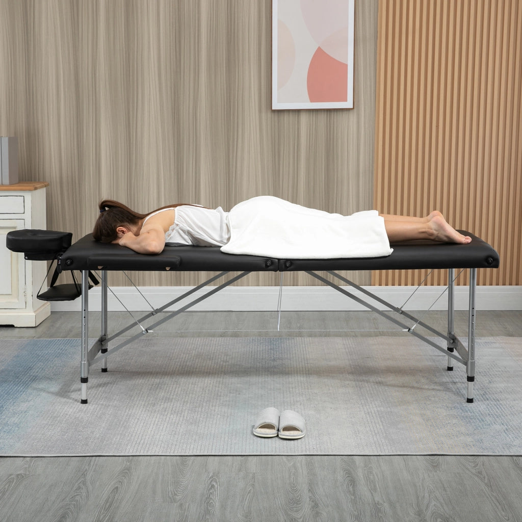 Lettino da massaggio pieghevole, lettino da massaggio professionale a 7 zone, altezza regolabile, portata fino a 130 kg, ideale per spa e saloni di