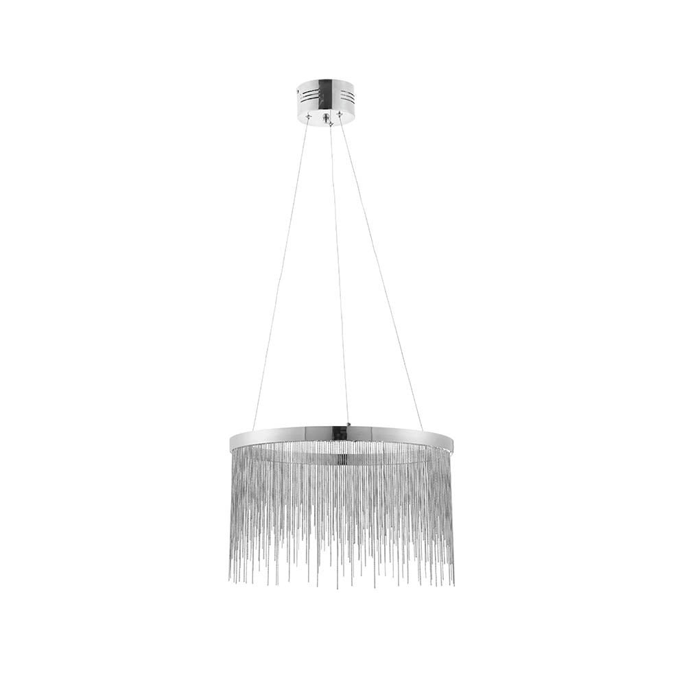 Lampadario sospeso LED anello cromato 20W Zelma Endon