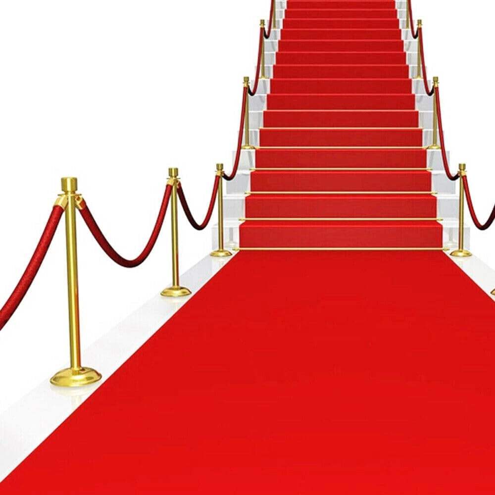 Passatoia Moquette Rossa 100x2500 Cm Antiscivolo Cerimonia Evento Fiera Corridoio Negozio Marciapiede