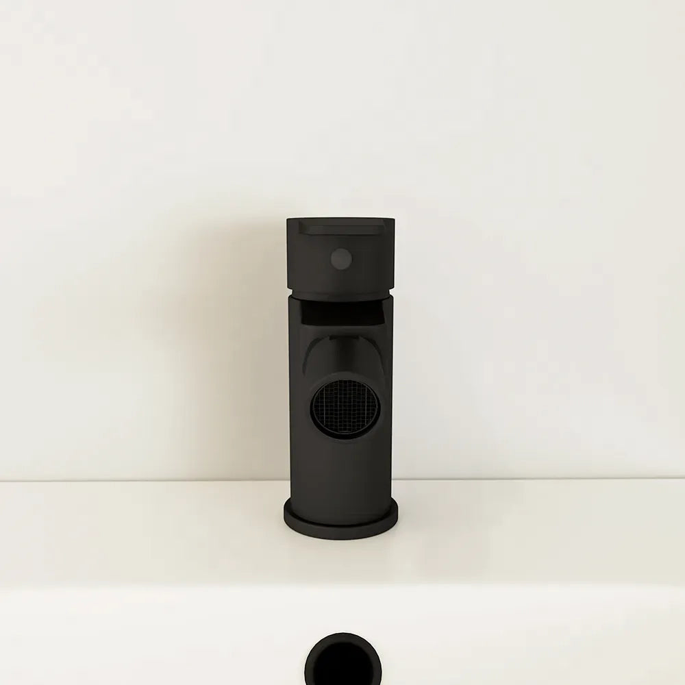 Coppia miscelatori lavabo bidet senza scarico nero opaco | Jane