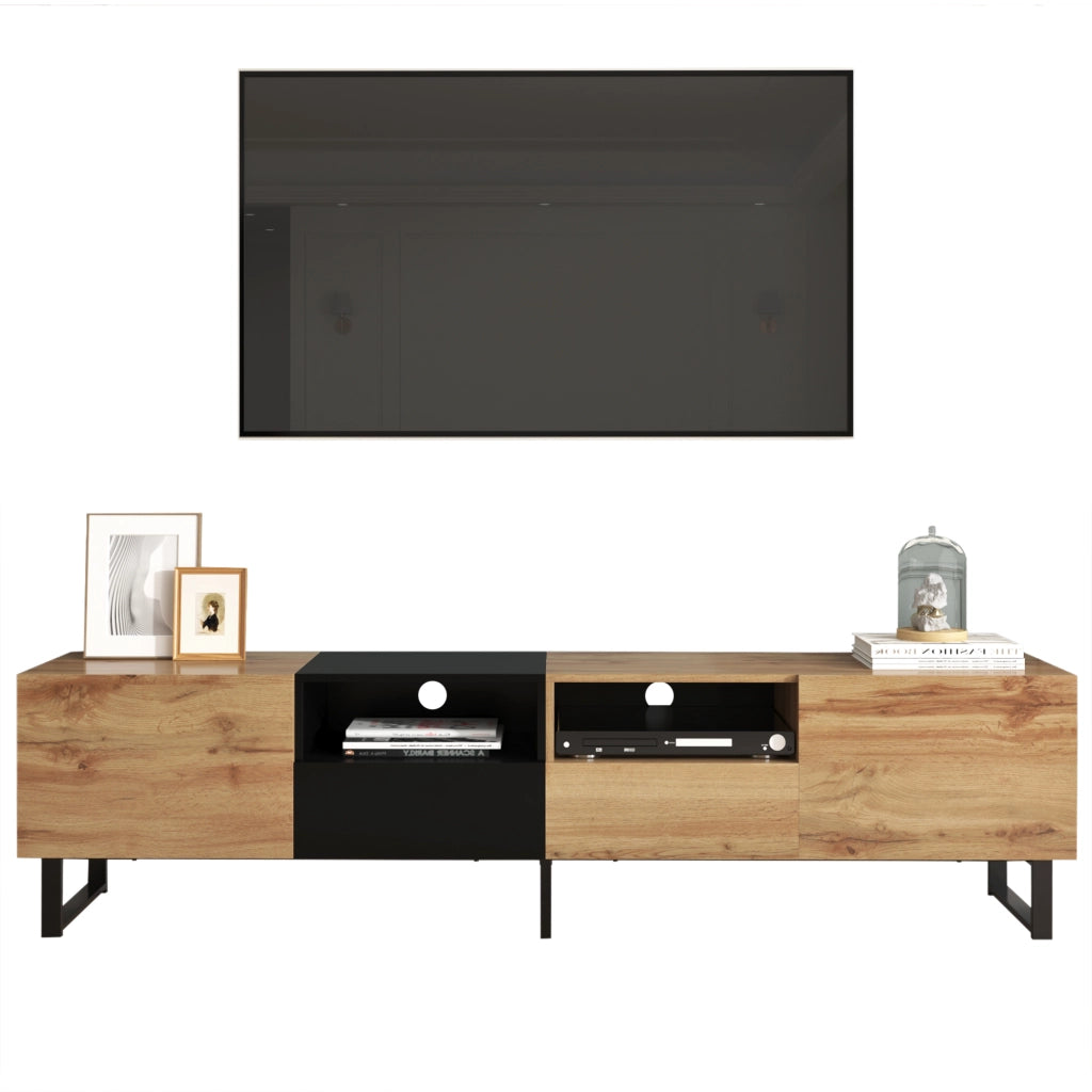 Mobile TV ¨C MINIMAL ¨C Nero, Legno, con Ripiani