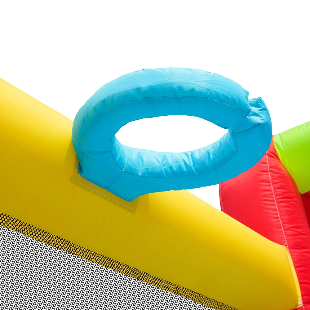 Parco giochi per bambini-Xylo-Ventilatore 450W + Acquatici + Basket trampolino + Arrampicata + Lanci