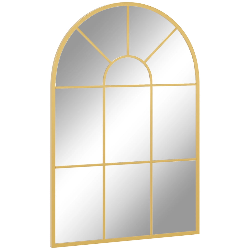 Specchio da parete in metallo dorato ¨C Minimal ¨C 91x60 cm