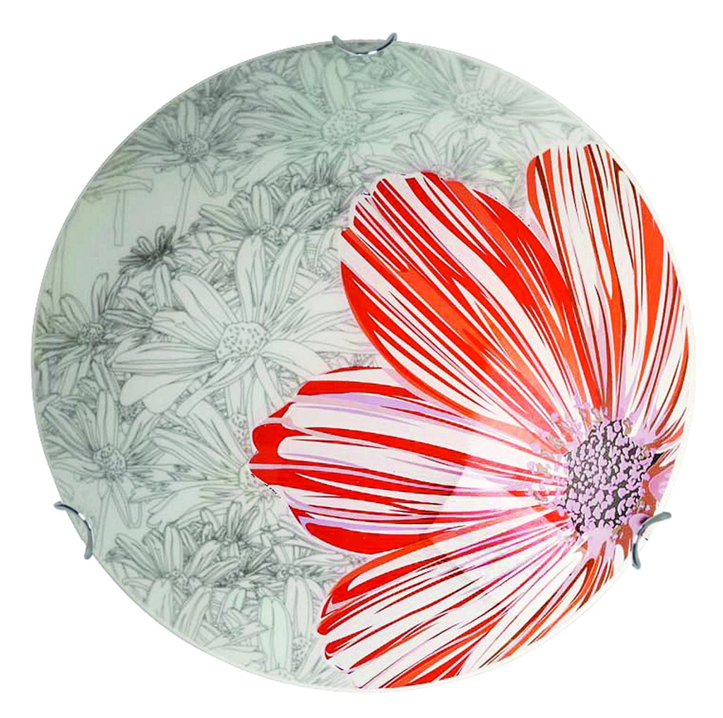 Plafoniera Candellux Spring 30cm cromata rossa E27