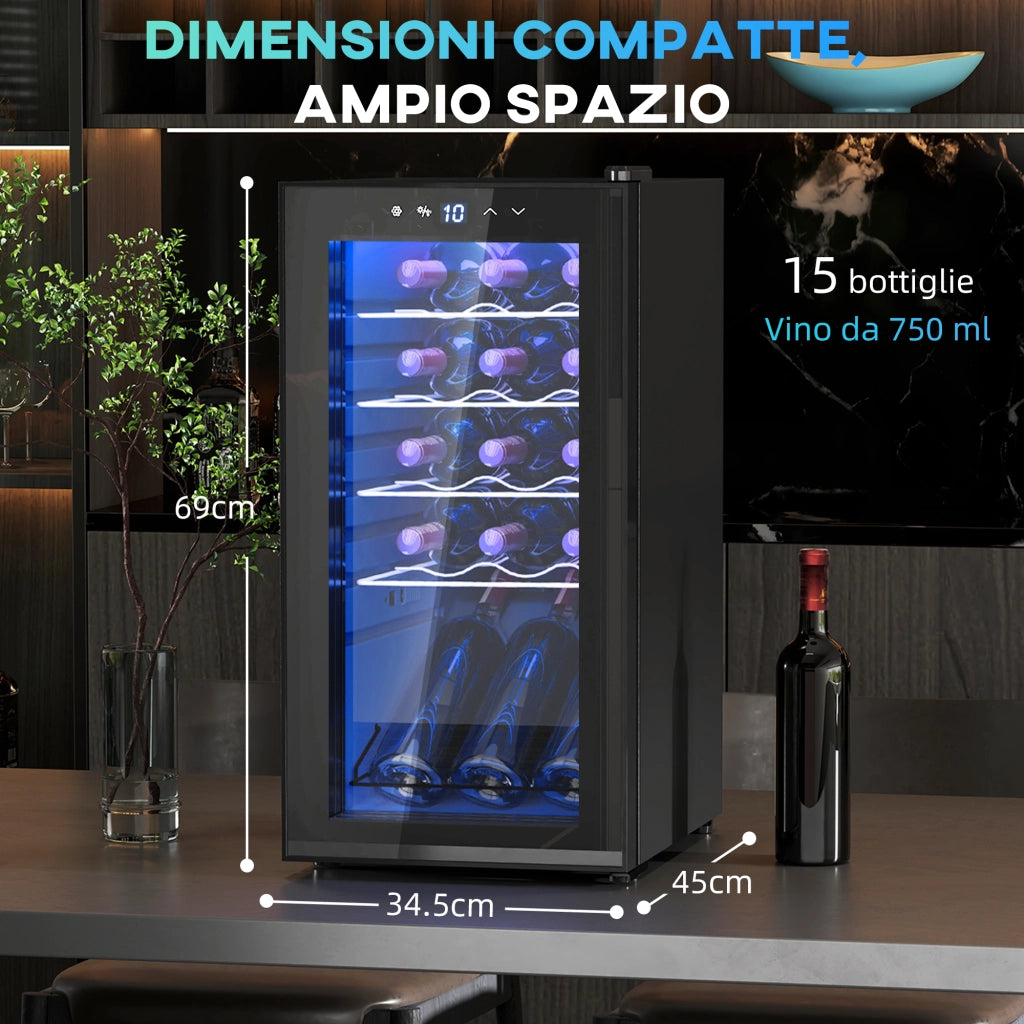 Cantinetta Vino Frigo per Bottiglie ¨C Minimal ¨C 44L, Nero