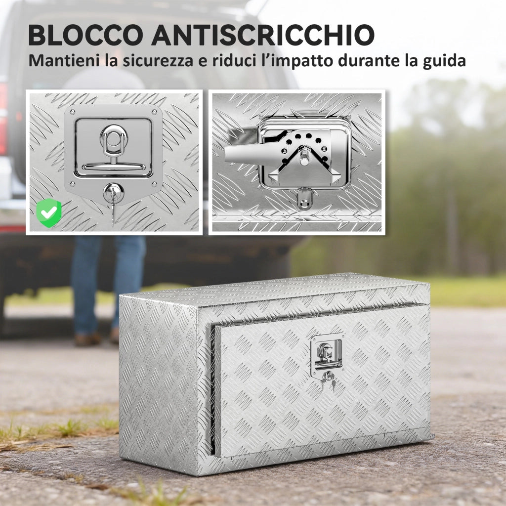 Cassettiera per Attrezzi in Alluminio ¨C Minimal ¨C Argento 76.2x35.5x40.6 cm