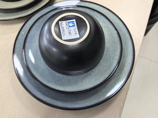 Set di servizio premium da 12 pezzi in blu mediterraneo
