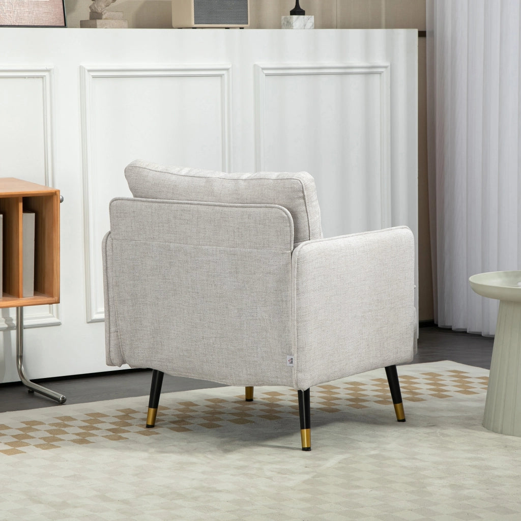 Poltrona Moderna ¨C Minimal ¨C Crema 76x68x80 cm