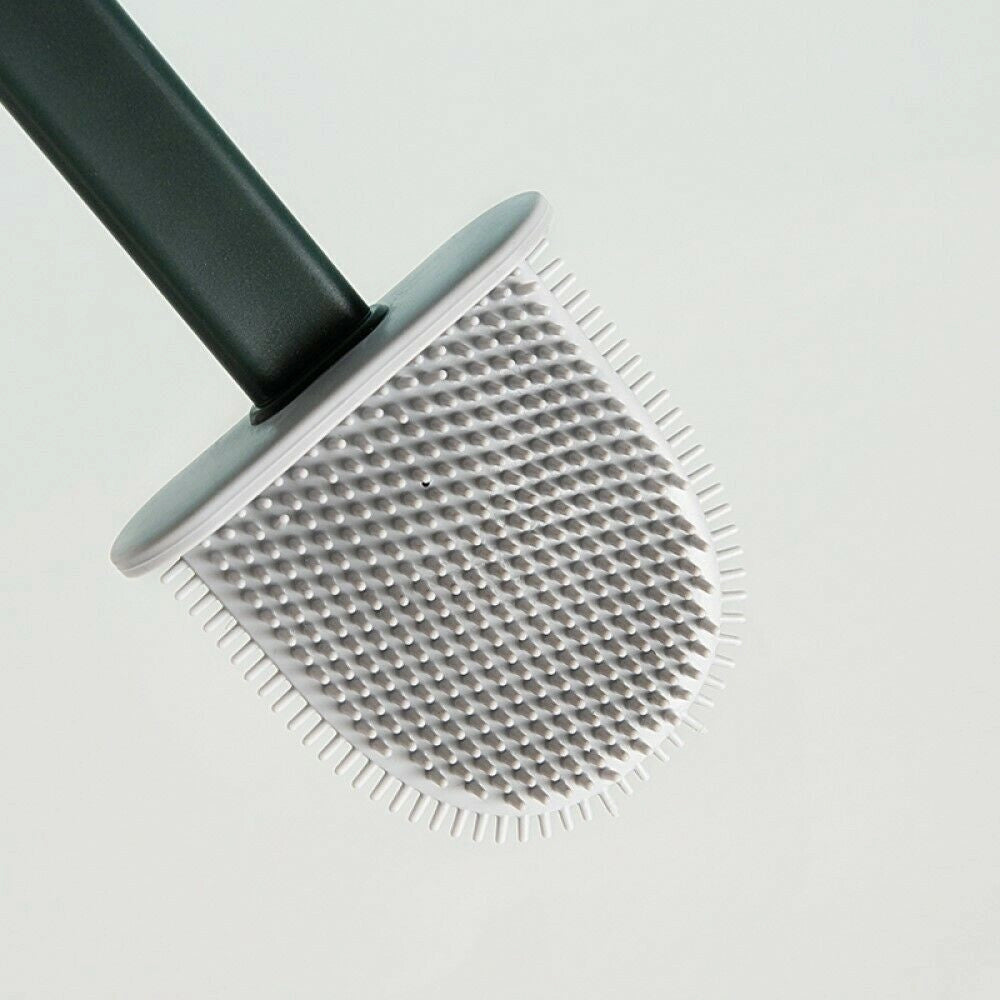Trade Shop - Scopino Per Wc Bagno Spazzola Per Pulizia In Silicone Con Portascopino Da Muro -
