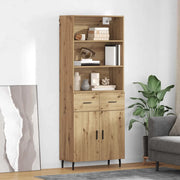 Credenza con Cassetto-Buffet-Armadio da cucina Rovere artigianale 69,5 x 34 x 180 cm 455371