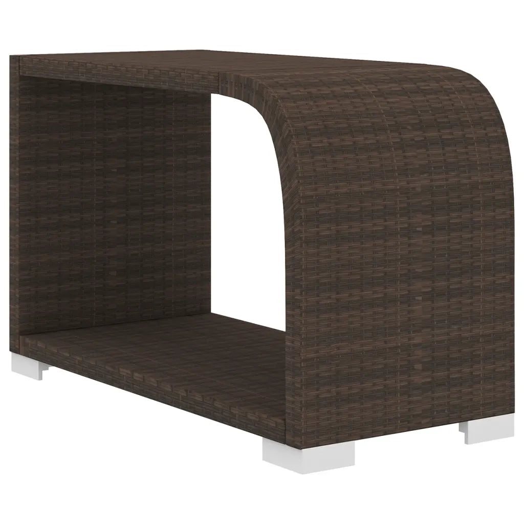 Set Divani da Giardino 11 pz con Cuscini in Polyrattan Marrone 48319