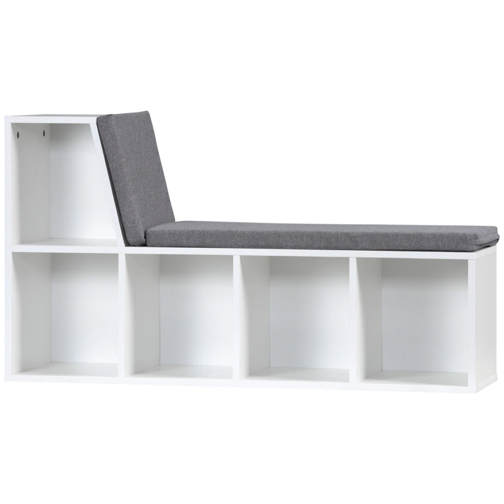 Libreria a 5 Ripiani Aperti ¨C zephmum ¨C Legno, Grigio, 108x30x60 cm