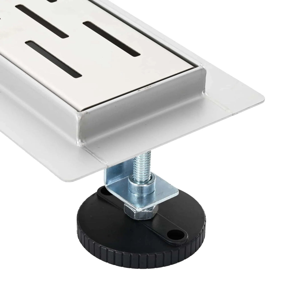 Drenaggio doccia con design a striscia Argento 80 cm 42015958