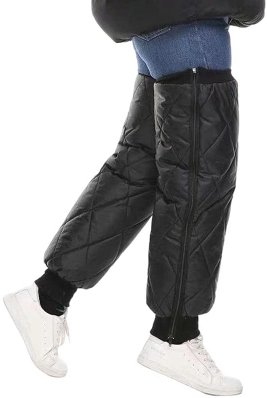 Protezione calda per ginocchia - Impermeabile protezione per gamba - Stile corto e lungo - Nero e rosso - Ideale per moto e bicicletta - Proteggi le tue gambe...