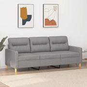 Divano a 3 Posti Grigio Chiaro 180 cm in Tessuto 348799
