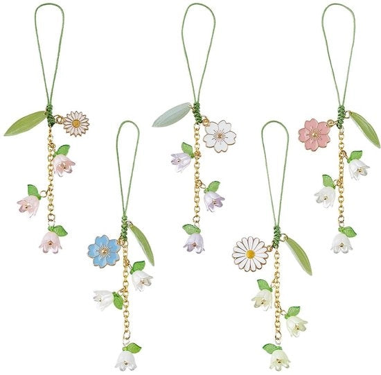 Set di cinture per telefono a 5 pezzi con suono di campanello Kawaii