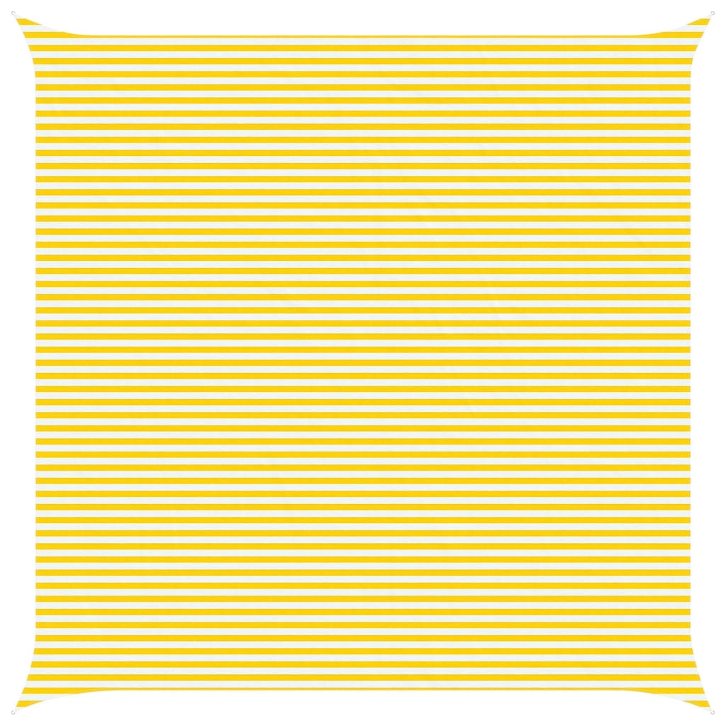 Vela Parasole | Telo Ombra | Vela da ombra solare Giallo e Bianco 7 x 7 m