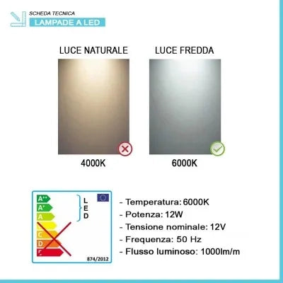 Specchio bagno tondo LED diametro 80 cm retroilluminato con luce fredda