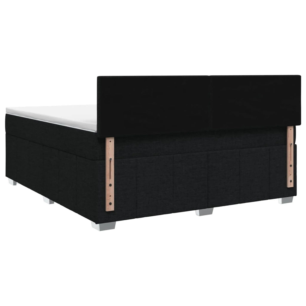 Letto box spring con materasso Nero 140 x 200 cm Tessuto 3451236