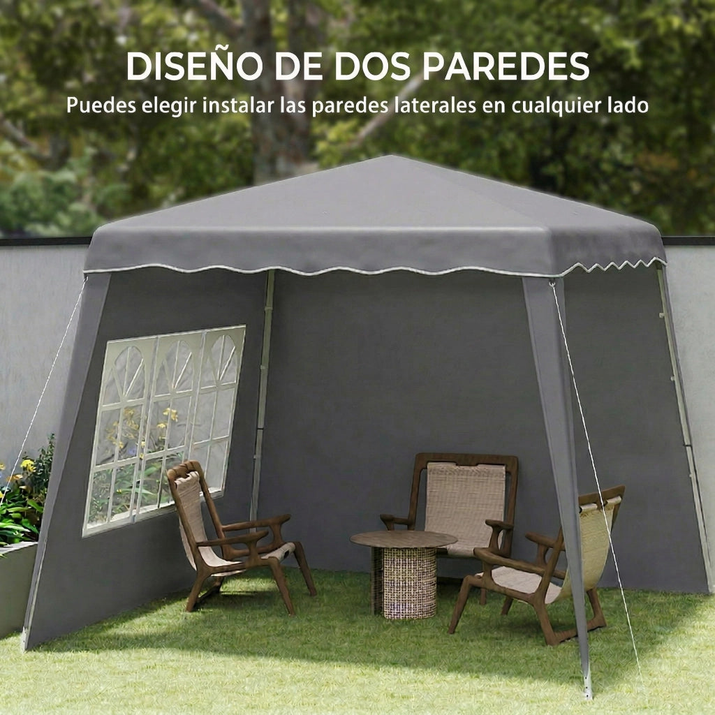 Gazebo Pieghevole Pop-up ¨C Minimal ¨C Grigio 2.89x2.89m