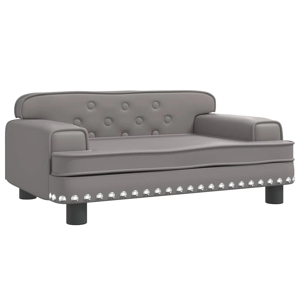 Divano per Bambini Grigio 70x45x30 cm in Similpelle 3196303