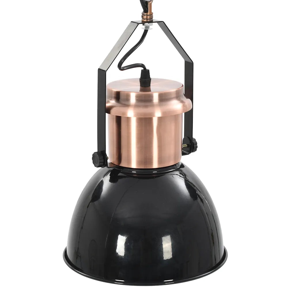Lampade da Soffitto 2 pz Nero Tondo E27 CFW1843601