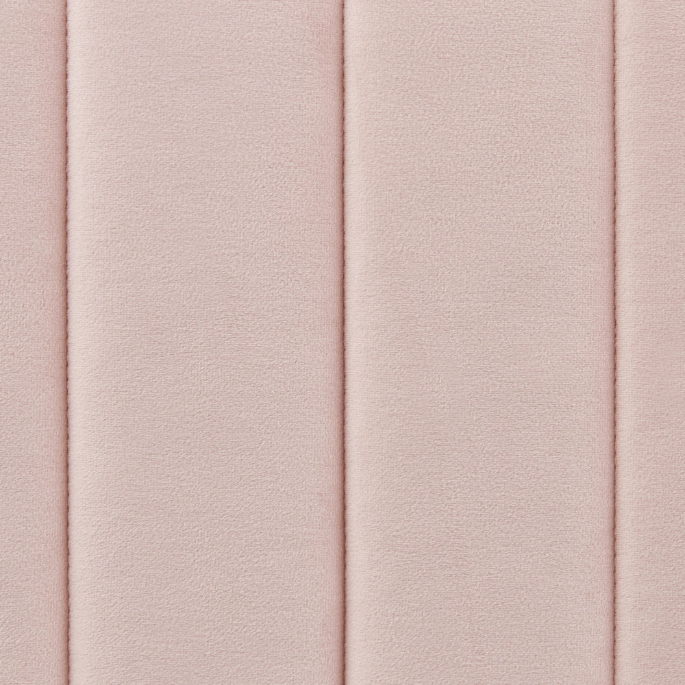 Letto in velluto rosa pastello UE Matrimoniale 160 x 200 cm Testiera Imbottita con Gambe in metallo Design moderno