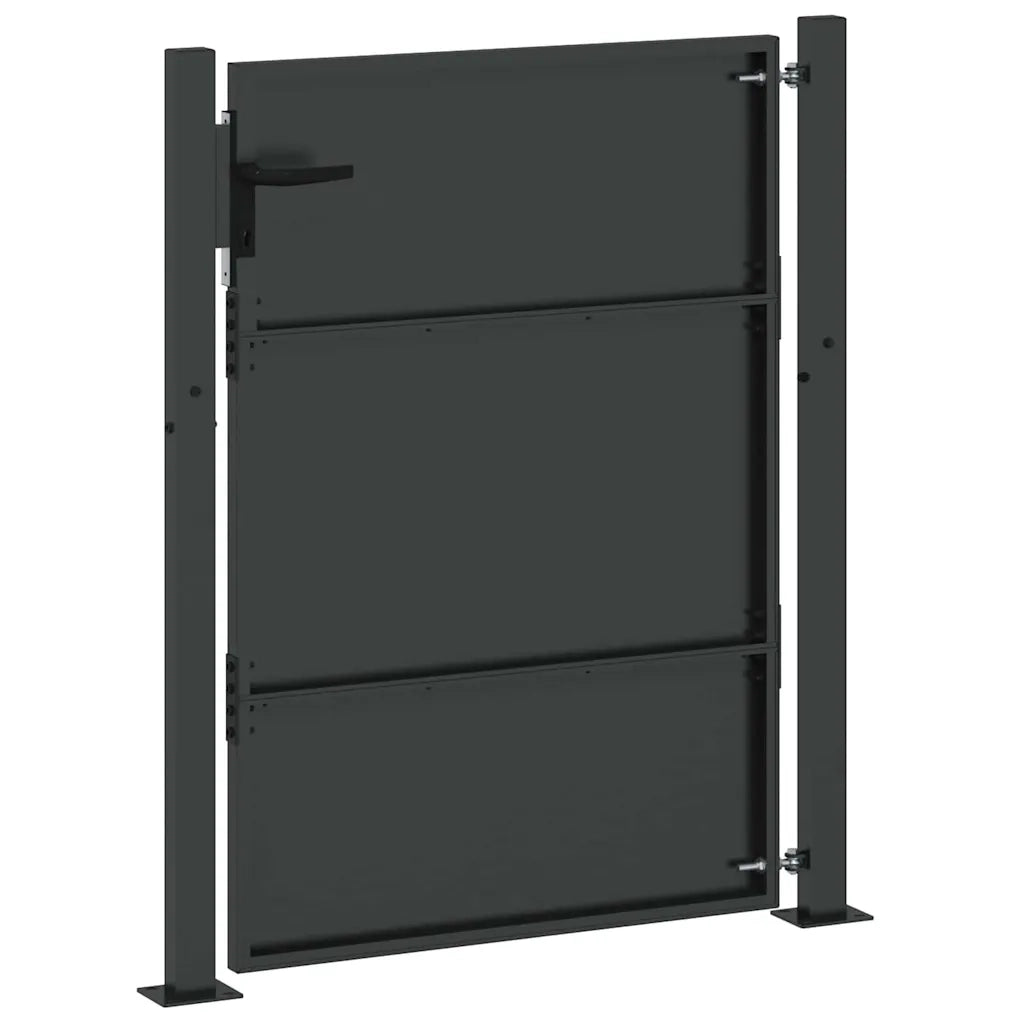 Cancello da giardino con blocco Nero 110 x 155 cm 42015906