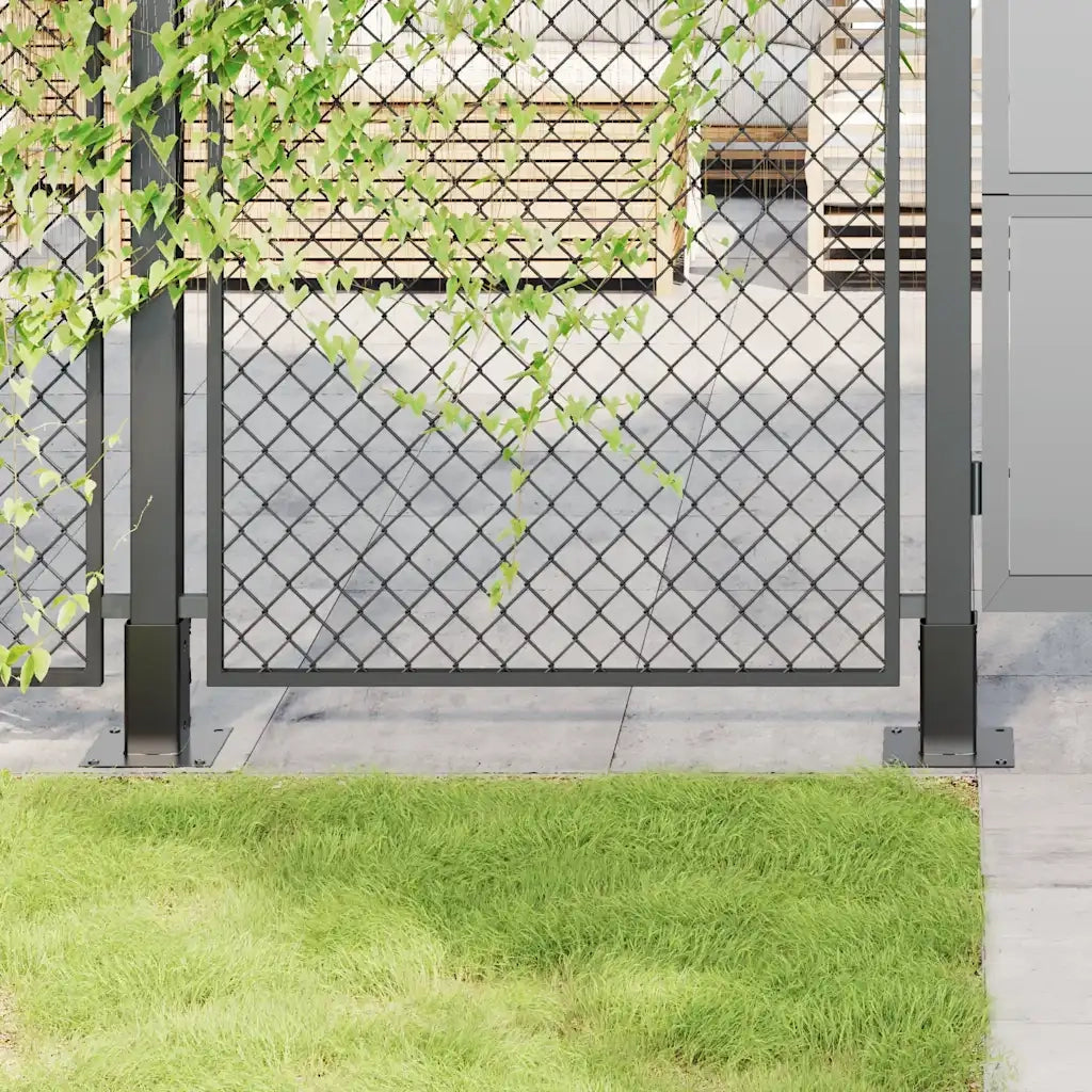 Basi per Pali Quadrati 4 pz 61x61 mm Acciaio Verniciato Polvere