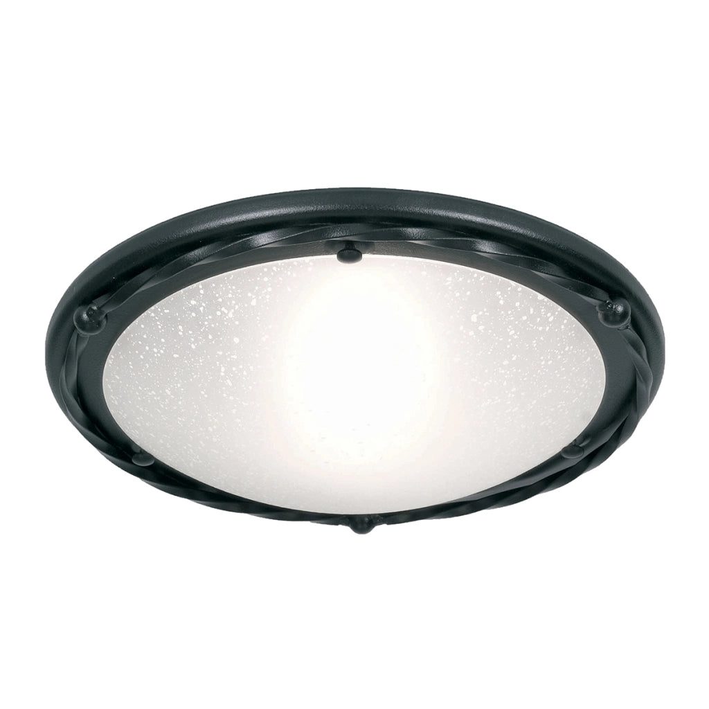 Plafoniera effetto stelle rotonda 30cm E27 nera Pembroke Elstead