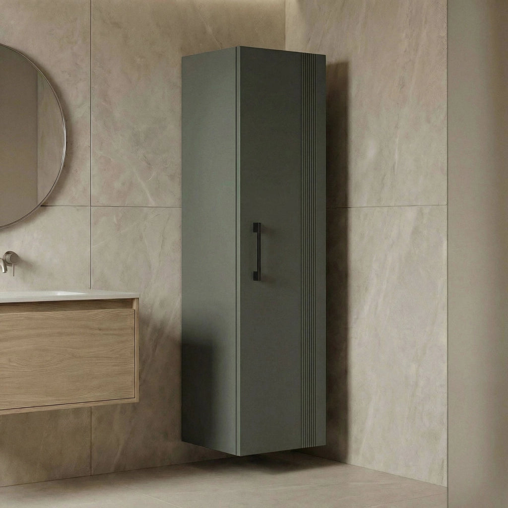 Mobile da bagno "Bari 40" - 40 x 32 x 138 cm - Verde opaco