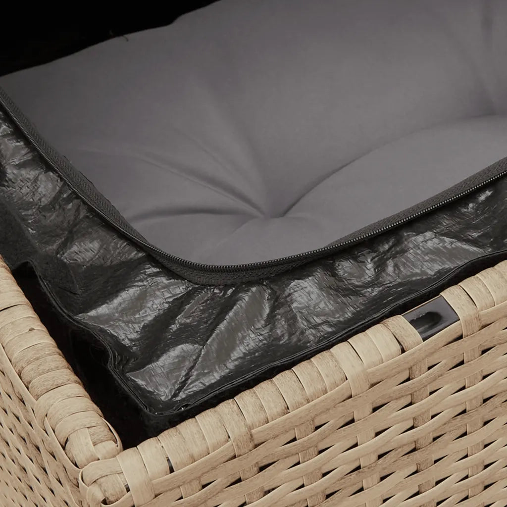 Set Divano da Giardino 11 pz con Cuscini Beige Misto Polyrattan 3256129