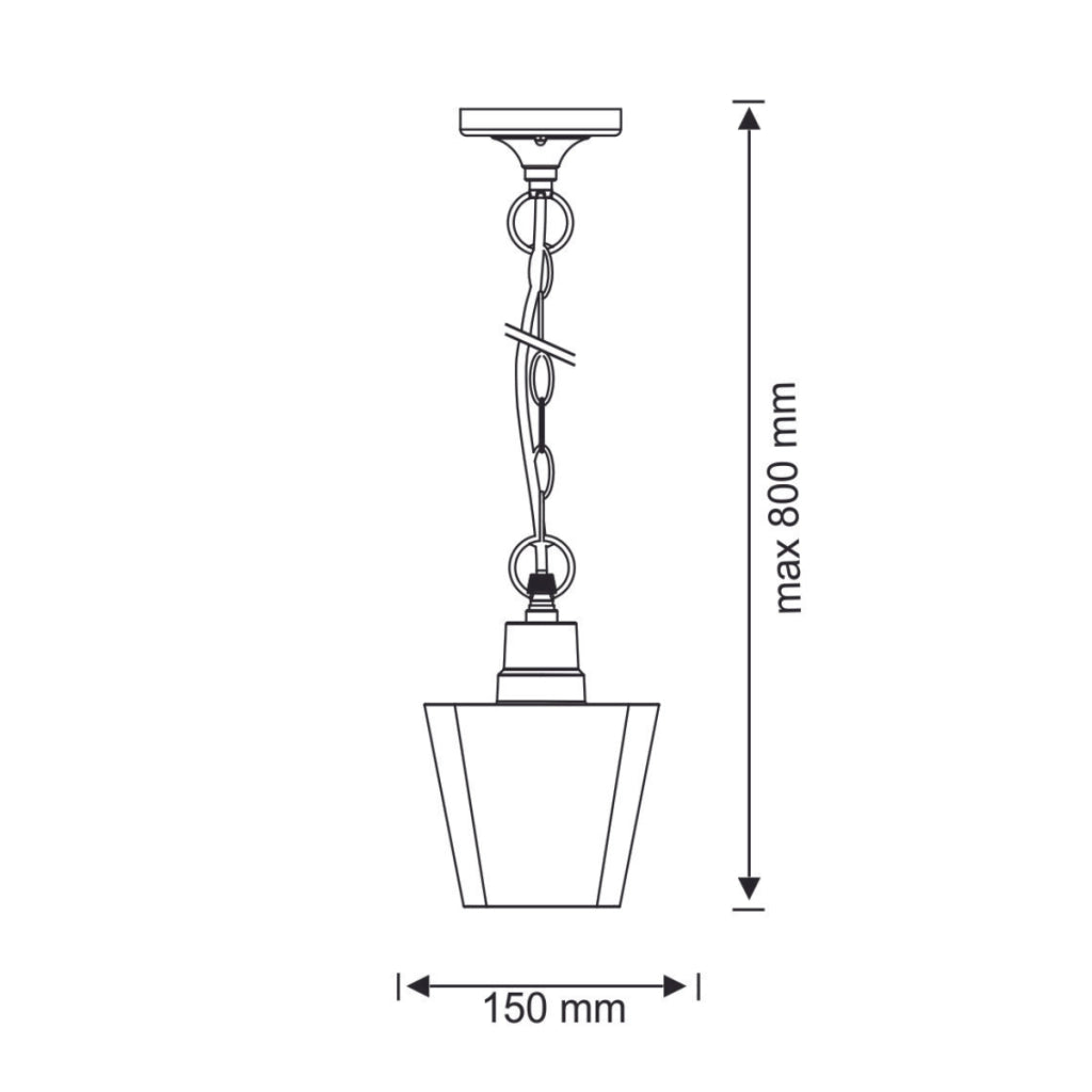 Lampada a sospensione esterna Giza Polux E27 IP44