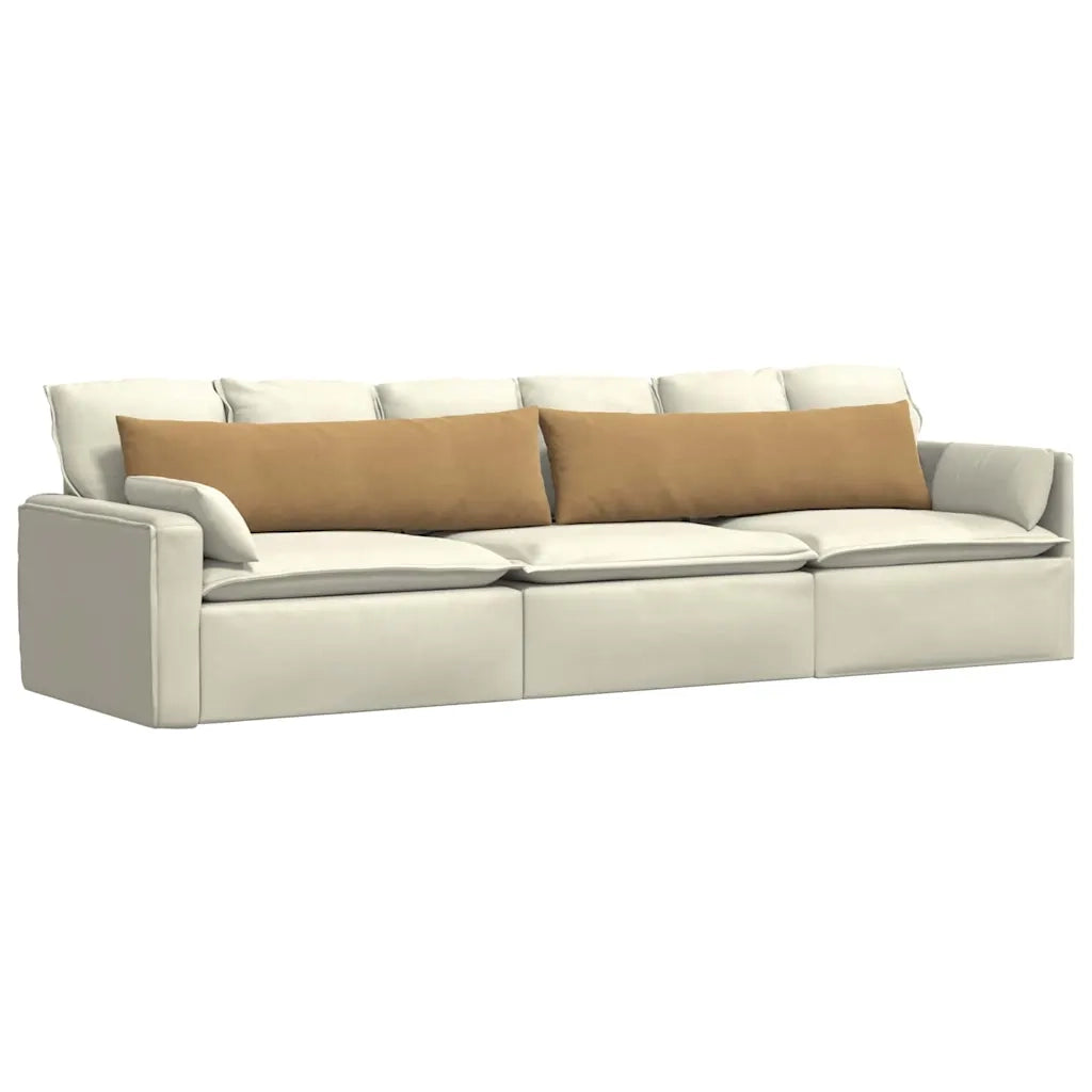 Cuscini da Divano 2 pz-Set di 2 Cuscini per Sofa Marrone 145 x 40 cm Tessuto in Cords