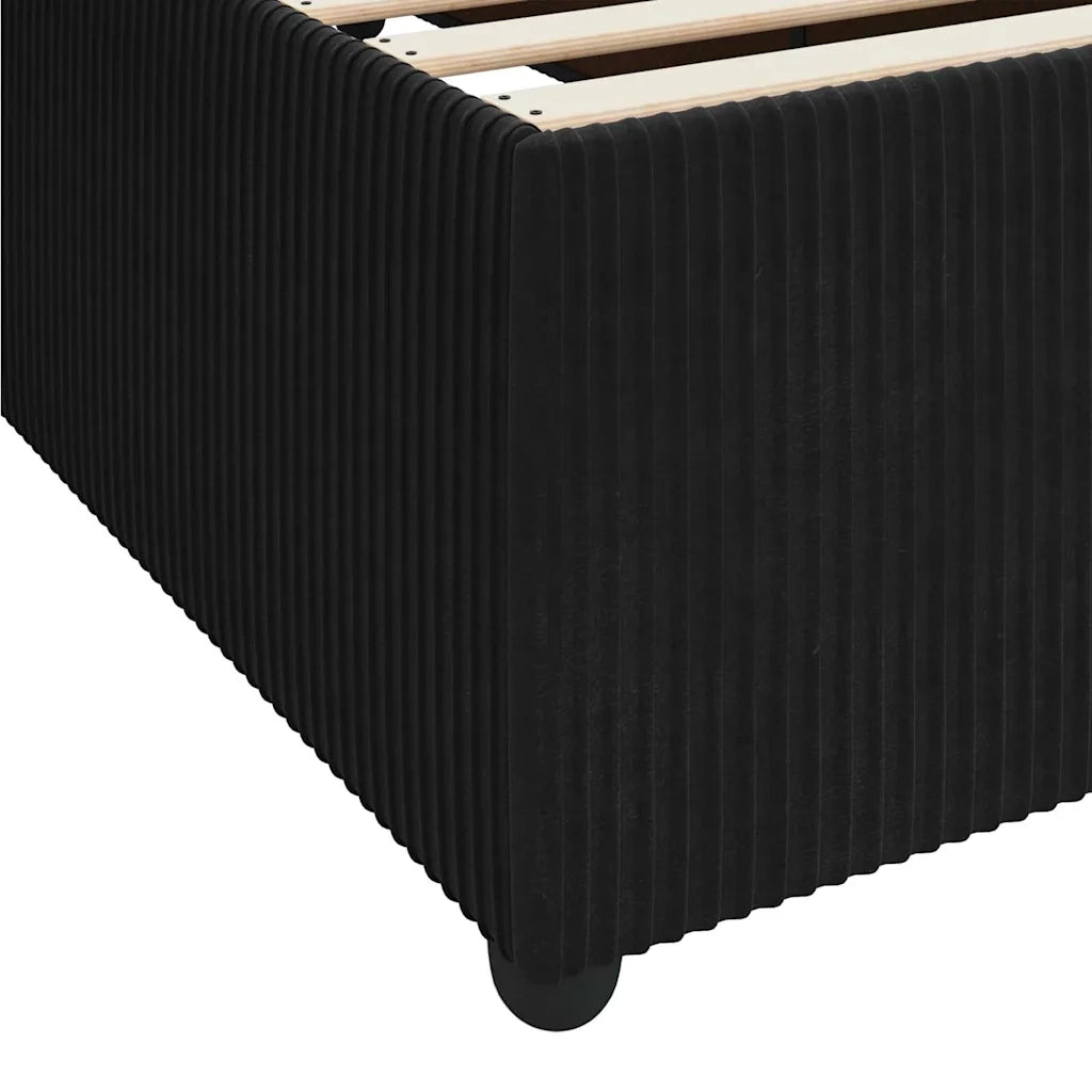 Letto singolo | Letto per adulti | Struttura del letto con materasso Nero 90 x 190 cm Tessuto