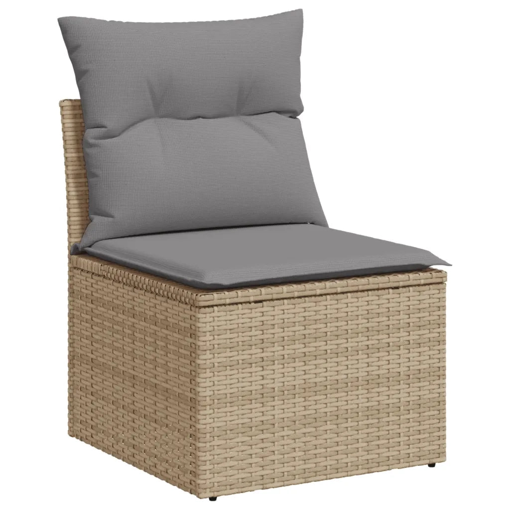 Set Divano da Giardino 6 pz con Cuscini Beige in Polyrattan 3226857