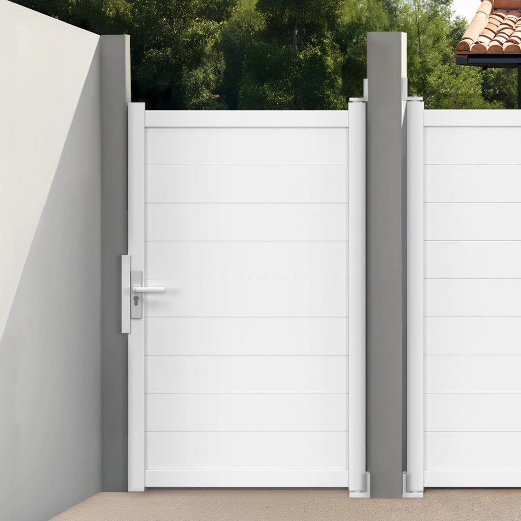 100x160 cm porta a battente in alluminio bianco