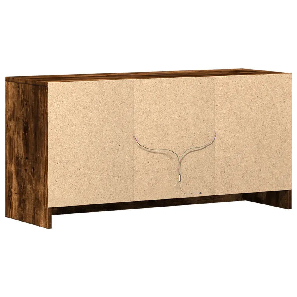 Mobile Porta TV con LED-Mobile per TV-Credenza TV Rovere Fumo 100x34x50 cm in Truciolato 683364