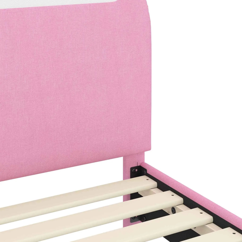 Struttura letto bambini con testata-Giroletto per bambini Rosa 80 x 200 cm Tessuto 366900