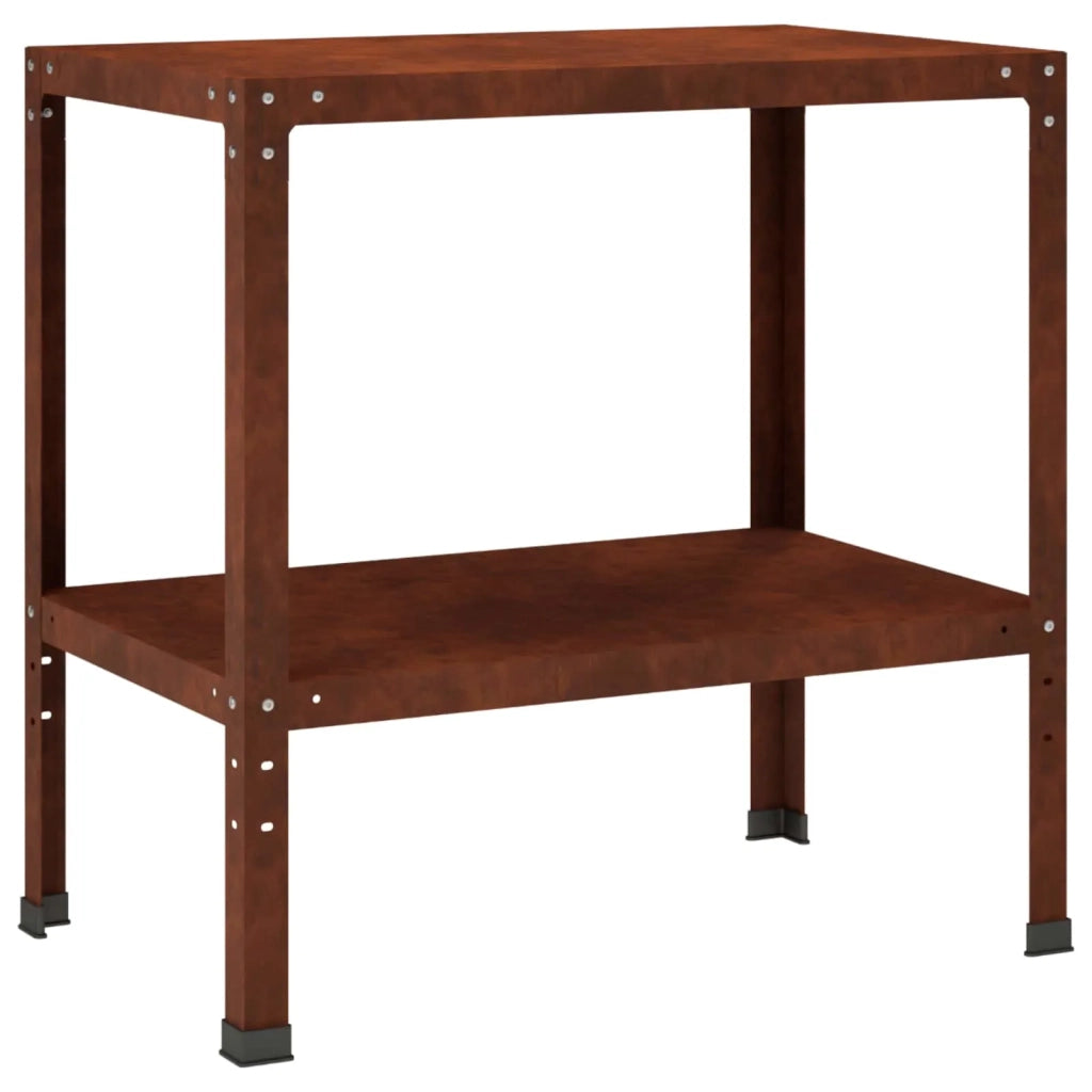 Tavolo da rinvaso 60 x 50 x 80 cm Acciaio Corten Ruggine 8014896